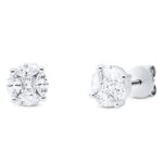 Ohrstecker Weißgold 18kt 0,49 Diamantschmuck mit 10 Diamanten - 2Q047