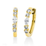 Creolen Gelbgold 18kt 0,21 Diamantschmuck mit 10 Diamanten - 2Q379