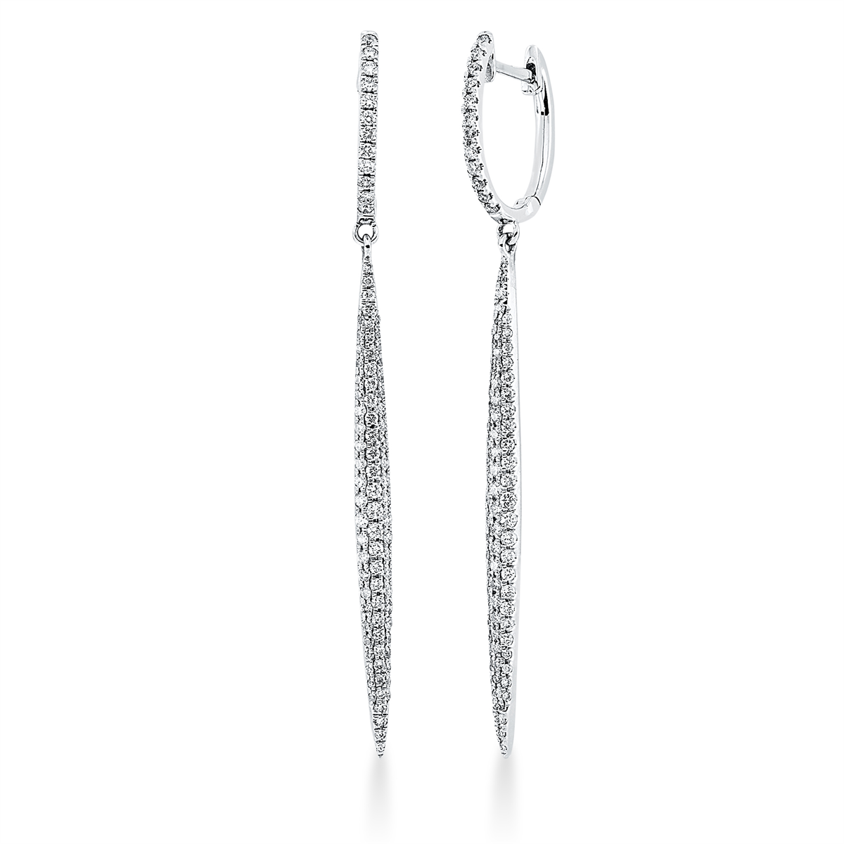 2Q399W Ohrschmuck Weißgold 18kt 0,87 Diamantschmuck mit 182 Diamanten - 2Q399 – Bild 1