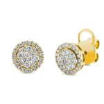 Ohrstecker Gelbgold 18kt 0,49 Diamantschmuck mit 66 Diamanten - 2Q654