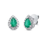 Ohrstecker Weißgold 18kt 0,23 Diamantschmuck Farbstein 0,75 ct - 2Q792