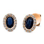 Ohrstecker Rosegold 18kt 0,14 Diamantschmuck Farbstein 1,2 ct - 2Q801