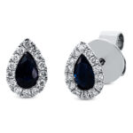 Ohrstecker Weißgold 18kt 0,13 Diamantschmuck Farbstein 0,51 ct - 2Q803