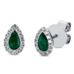 Ohrstecker Weißgold 18kt 0,13 Diamantschmuck Farbstein 0,41 ct - 2Q804