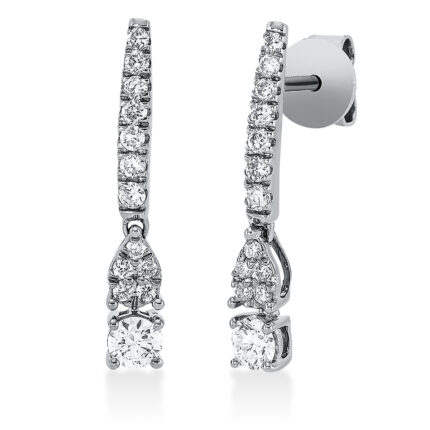 Ohrschmuck Weißgold 18kt 0,68 Diamantschmuck mit 26 Diamanten - 2Q825