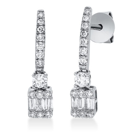 Ohrschmuck Weißgold 18kt 0,64 Diamantschmuck mit 36 Diamanten - 2Q827