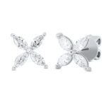 Ohrstecker Weißgold 18kt 0,67 Diamantschmuck mit 8 Diamanten - 2R065