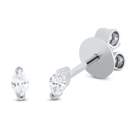 Ohrstecker Weißgold 18kt 0,09 Diamantschmuck mit 2 Diamanten - 2R153