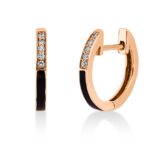 Creolen Rosegold 18kt 0,05 Diamantschmuck mit 10 Diamanten - 2R599