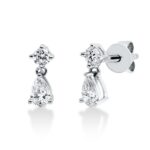 Ohrstecker Weißgold 18kt 0,49 Diamantschmuck mit 4 Diamanten - 2R608