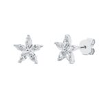 Ohrstecker Weißgold 18kt 0,49 Diamantschmuck mit 10 Diamanten - 2R623