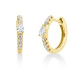 Creolen Gelbgold 18kt 0,27 Diamantschmuck mit 16 Diamanten - 2R634
