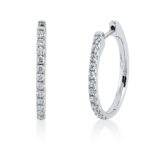 Creolen Weißgold 18kt 0,45 Diamantschmuck mit 26 Diamanten - 2R666