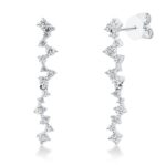 Ohrschmuck Weißgold 18kt 0,68 Diamantschmuck mit 30 Diamanten - 2R698