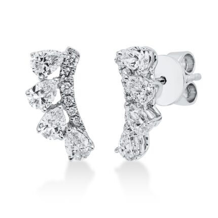 Ohrstecker Weißgold 18kt 0,83 Diamantschmuck mit 20 Diamanten - 2R868