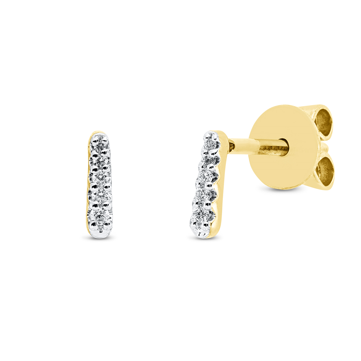 2R877G Ohrstecker Gelbgold 18kt 0,04 Diamantschmuck mit 10 Diamanten - 2R877 – Bild 1