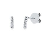 Ohrstecker Weißgold 18kt 0,03 Diamantschmuck mit 10 Diamanten - 2R877