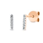 Ohrstecker Rosegold 18kt 0,04 Diamantschmuck mit 12 Diamanten - 2R878