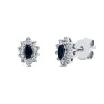 Ohrstecker Weißgold 18kt 0,21 Diamantschmuck Farbstein 0,21 ct - 2R901