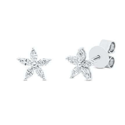 Ohrstecker Weißgold 18kt 0,36 Diamantschmuck mit 10 Diamanten - 2S046