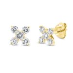 Ohrstecker Gelbgold 18kt 0,69 Diamantschmuck mit 10 Diamanten - 2S395