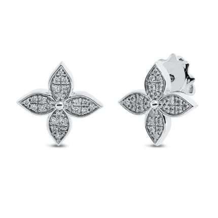 Ohrstecker Weißgold 18kt 0,15 Diamantschmuck mit 48 Diamanten - 2S401