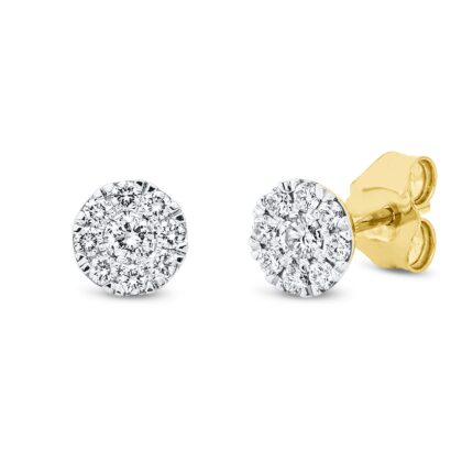 Ohrstecker Gelbgold 18kt 0,30 Diamantschmuck mit 18 Diamanten - 2S409