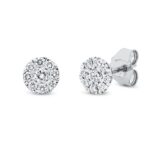 Ohrstecker Weißgold 18kt 0,30 Diamantschmuck mit 18 Diamanten - 2S409