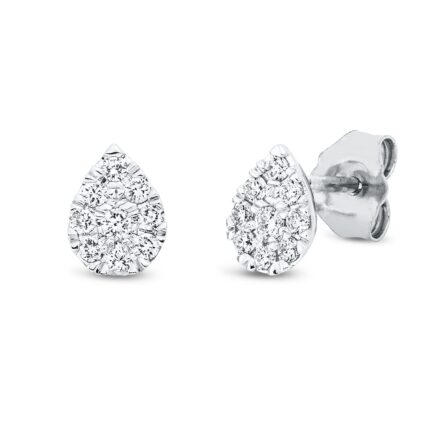 Ohrstecker Weißgold 18kt 0,21 Diamantschmuck mit 18 Diamanten - 2S410