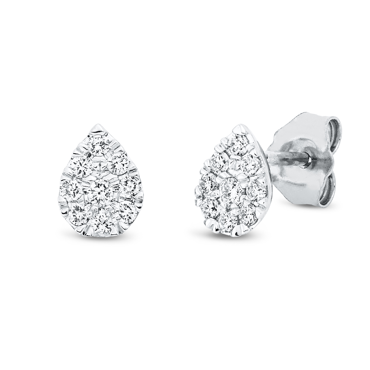 2S410W Ohrstecker Weißgold 18kt 0,21 Diamantschmuck mit 18 Diamanten - 2S410 – Bild 1