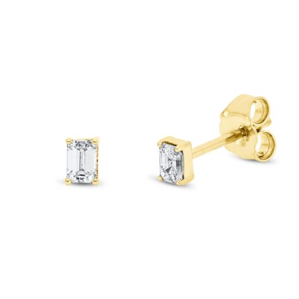 Ohrstecker 4er-Krappe Gelbgold 18kt 0,24 Diamantschmuck mit 2 Diamanten - 2S458