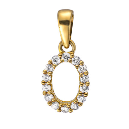 Anhänger Gelbgold 18kt 0,14 Diamantschmuck mit 14 Diamanten - 3D619