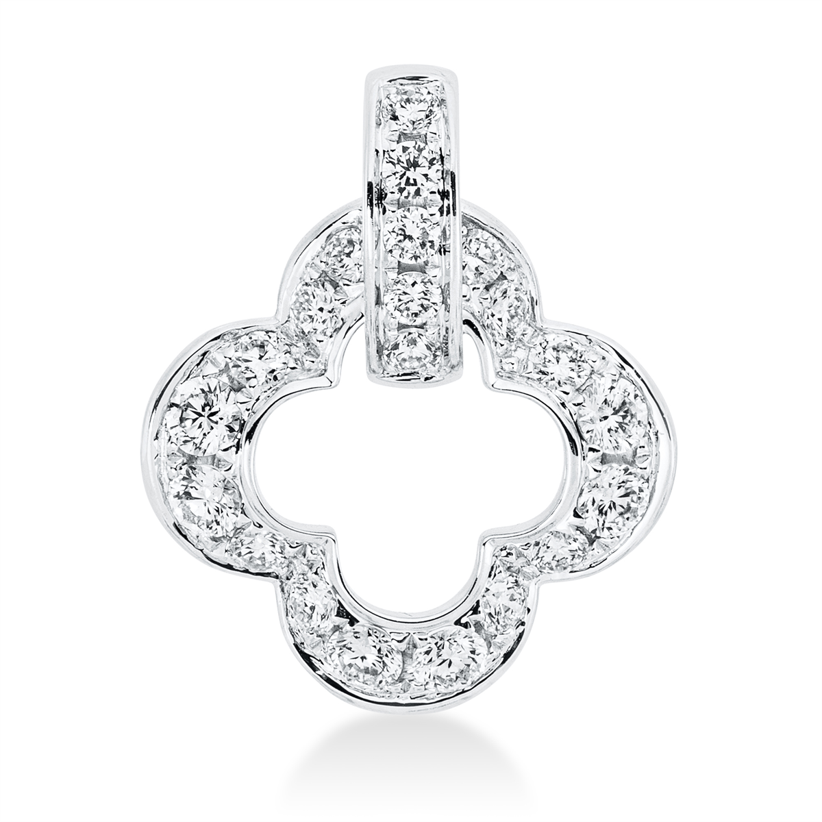 3D756W Anhänger Weißgold 18kt 0,42 Diamantschmuck mit 21 Diamanten - 3D756 – Bild 1