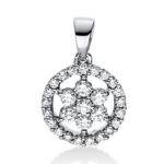 Anhänger Weißgold 18kt 0,29 Diamantschmuck mit 28 Diamanten - 3D967