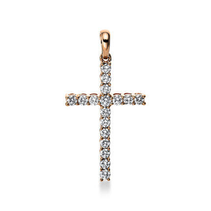 Anhänger Rosegold 18kt 0,38 Diamantschmuck mit 17 Diamanten - 3E837