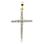 Anhänger Gelbgold 18kt 0,28 Diamantschmuck mit 16 Diamanten - 3F211