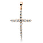 Anhänger Rosegold 18kt 0,28 Diamantschmuck mit 16 Diamanten - 3F211