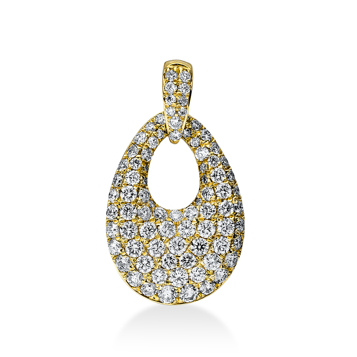 3F340G Anhänger Gelbgold 18kt 0,85 Diamantschmuck mit 86 Diamanten - 3F340 – Bild 1