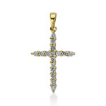 Anhänger Gelbgold 18kt 0,25 Diamantschmuck mit 16 Diamanten - 3F348