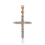 Anhänger Rosegold 18kt 0,26 Diamantschmuck mit 16 Diamanten - 3F348