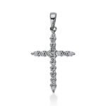 Anhänger Weißgold 18kt 0,25 Diamantschmuck mit 16 Diamanten - 3F348