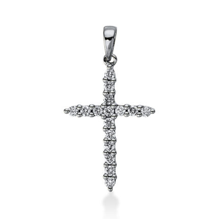 Anhänger Weißgold 18kt 0,25 Diamantschmuck mit 16 Diamanten - 3F348