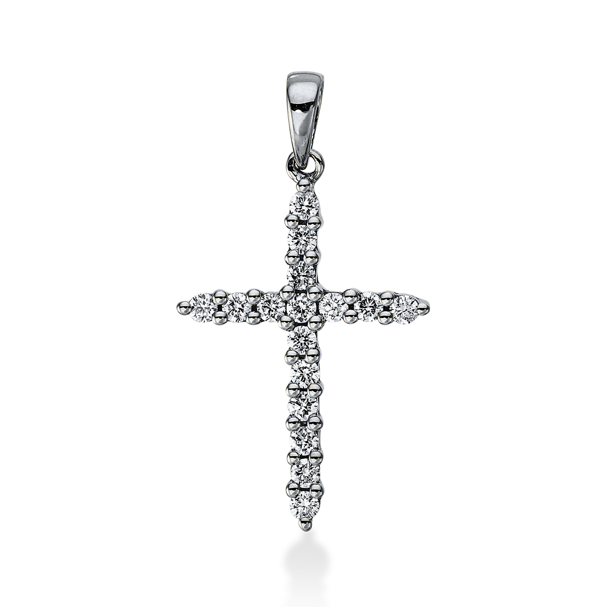 3F348W Anhänger Weißgold 18kt 0,25 Diamantschmuck mit 16 Diamanten - 3F348 – Bild 1