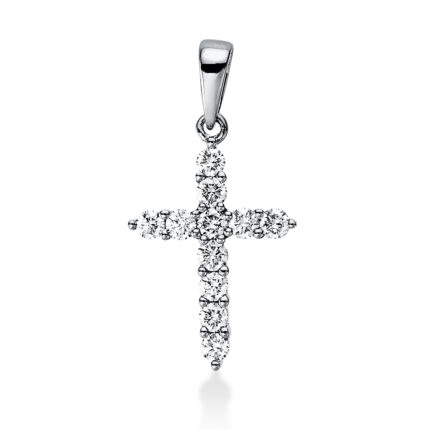 Anhänger Weißgold 18kt 0,30 Diamantschmuck mit 11 Diamanten - 3F357