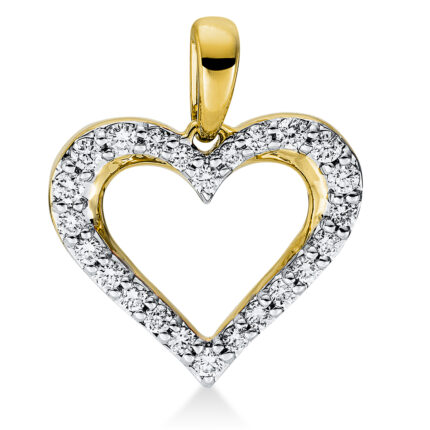 Anhänger Gelbgold 18kt 0,16 Diamantschmuck mit 24 Diamanten - 3F801