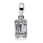 Anhänger Weißgold 18kt 0,19 Diamantschmuck mit 9 Diamanten - 3G093