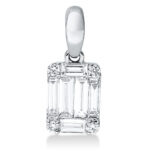 Anhänger Weißgold 18kt 0,50 Diamantschmuck mit 10 Diamanten - 3G094