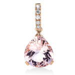 Anhänger 3er-Krappe Rosegold 18kt 0,11 Diamantschmuck Farbstein 4 ct - 3G203