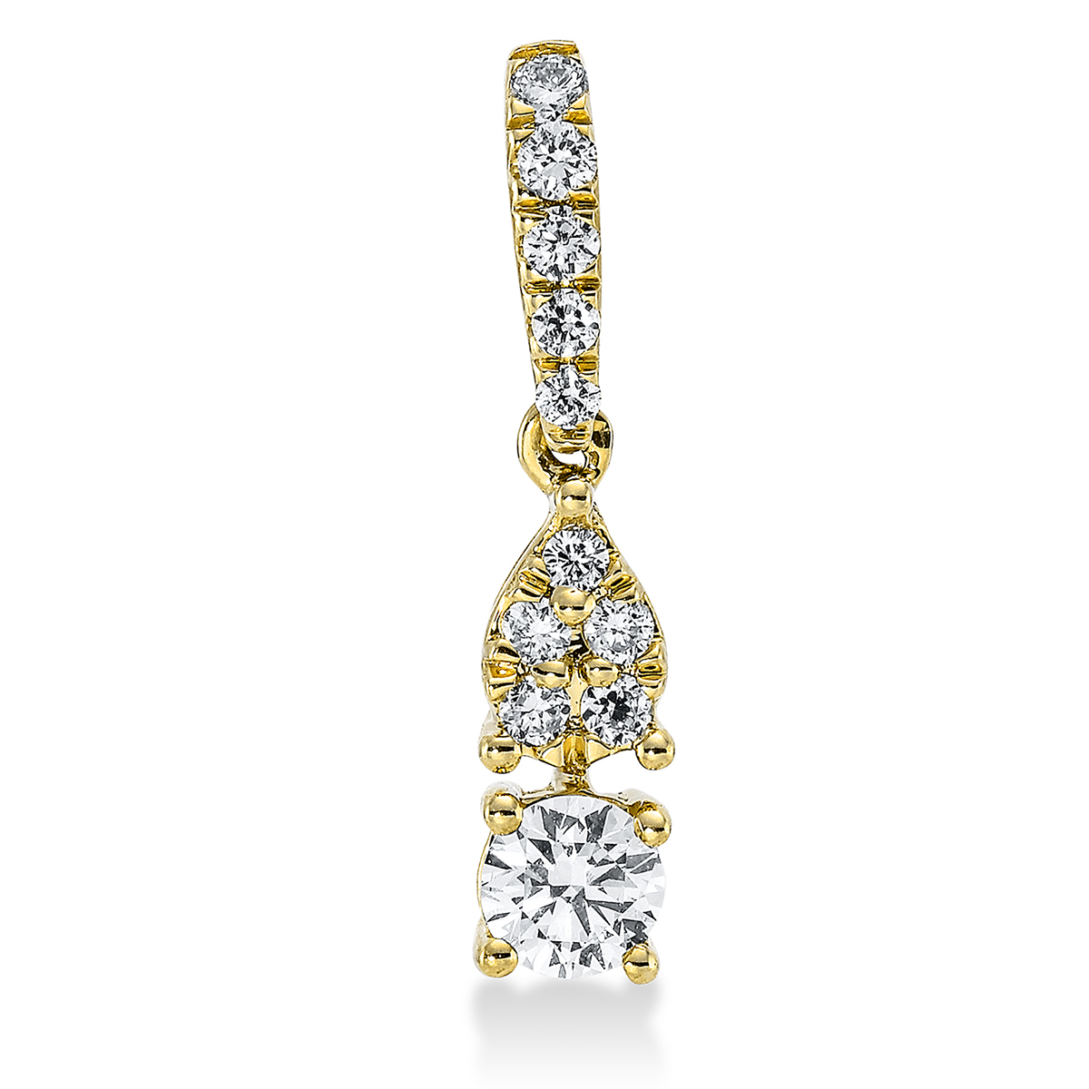 3G893G Anhänger Gelbgold 18kt 0,28 Diamantschmuck mit 11 Diamanten - 3G893 – Bild 1