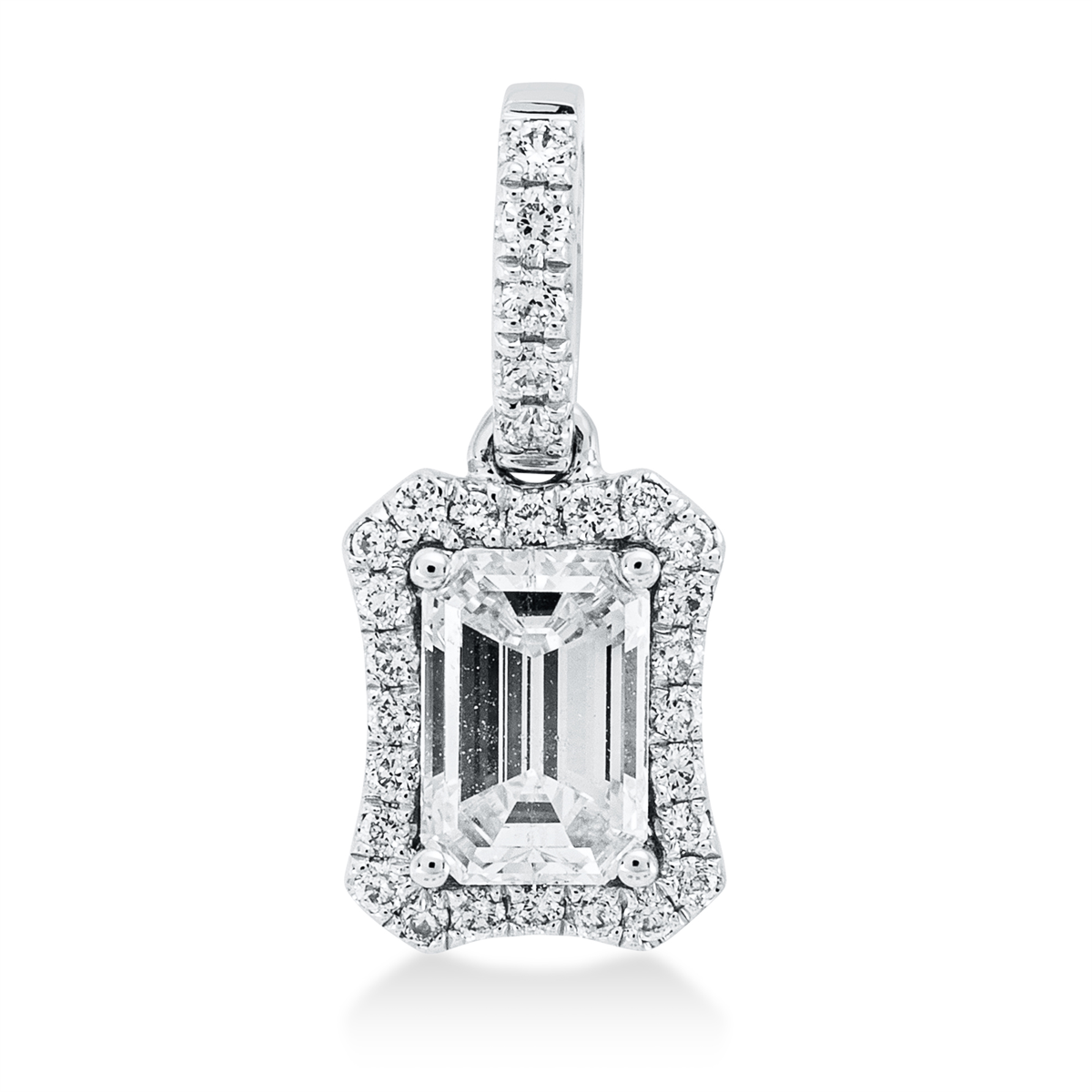 3H131W Anhänger Weißgold 18kt 0,59 Diamantschmuck mit 30 Diamanten - 3H131 – Bild 1